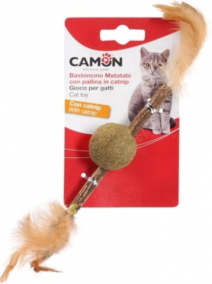 Camon Toy Ball with Feathers MATATABI Catnip